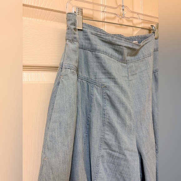 Free People Dawn On Me Wide Leg Pull On Lightweight Jeans Large - Picture 4 of 9